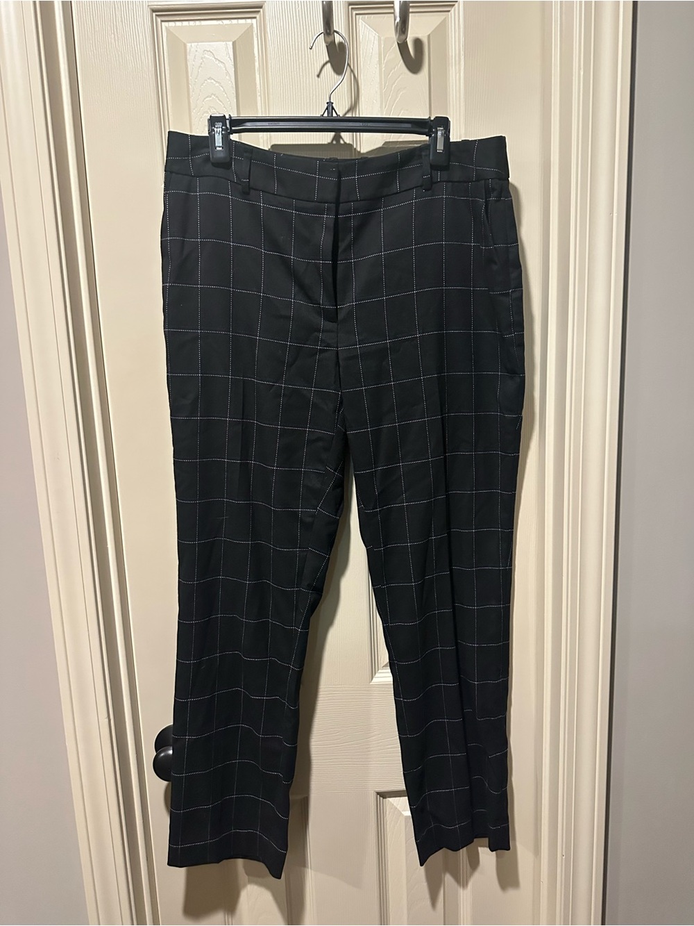 Calvin Klein Black Windowpane Dress Pants